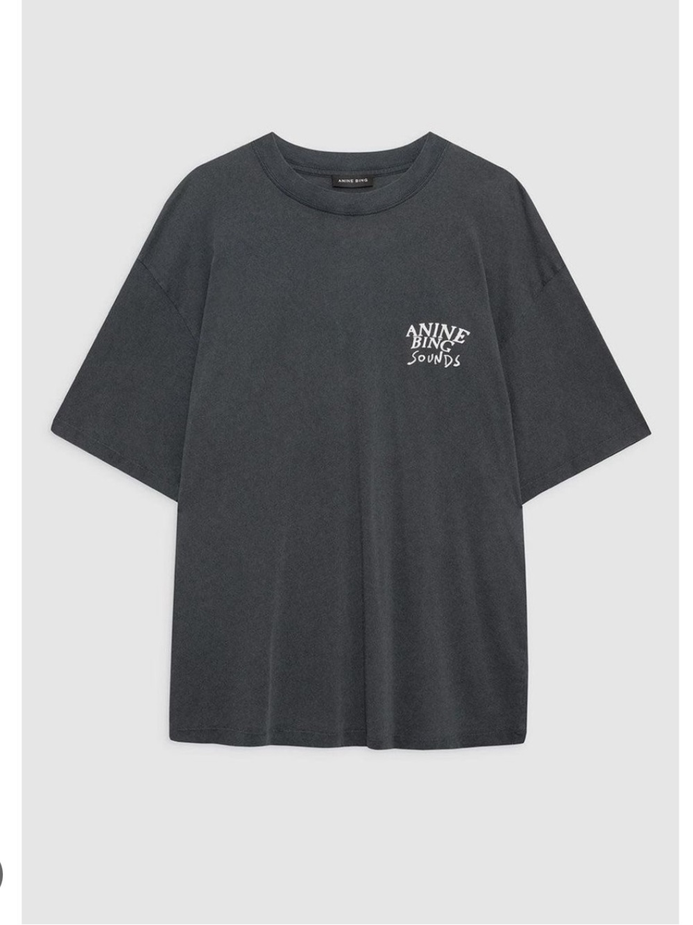 Anine Bing Kent Tee Sounds Graphic Tee Washed Black XS